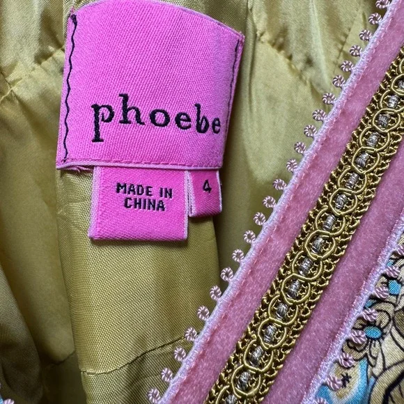 Phoebe Couture Oriental Silk Floral Jacquard Brocade Sheath Cocktail Dress 4 - Picture 4 of 12